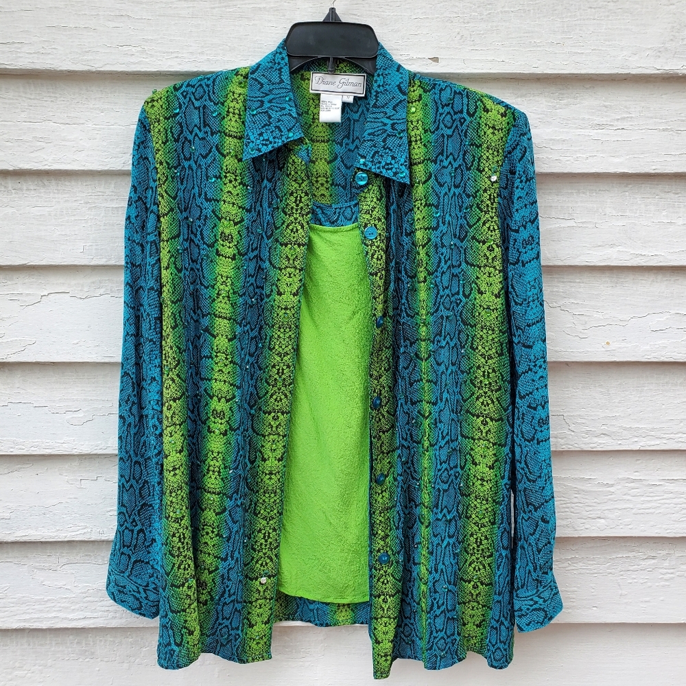 Reversible Silk Tank and Button Down